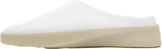 Wolf & Shepherd Mens Wolf & Shepherd Cruise White Leather Round Toe Slip On Mule GAL1731