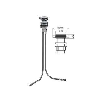 Lira Tirador De Lat&oacute;n Cromado, Con Cables Para Tapones Rotologic2