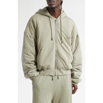 LU&rsquo;U DAN Wadded Cotton Hoodie in Vetiver at Nordstrom, Size X-Large