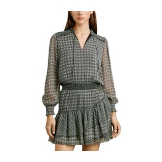 Pepe Jeans London Korte Chiffon Jurk - Dames - Jurken - Zwart - Maat: XS Chiffon