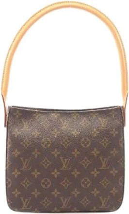 Louis Vuitton Pre-owned Looping MM Monogram Schoudertas - Dames - Vintage Schoudertas - Bruin - ONE Size - Leer - Vintage