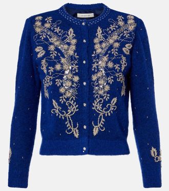 Jacques Wei Embellished floral cardigan