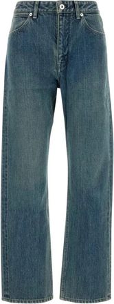 Jil Sander Slim Twist Denim Broek - Dames - Regular Fit Jeans - Blauw - W24 - Denim - Jeans