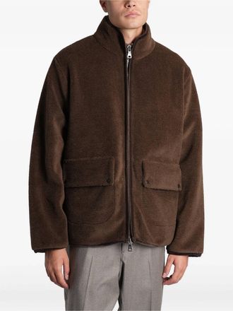 Ballantyne Textured Ebony High Collar Zipped Jacket