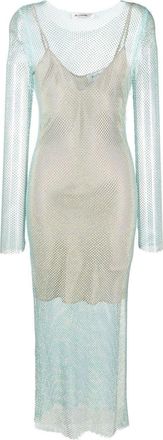 Blugirl long-sleeved sequin dress - women - Polyester/Polyester/Elastane - M - Blue