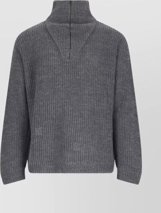 Maison Margiela high collar zip detail sweater