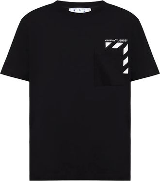 Off-white pocket slim T-shirt - Zwart