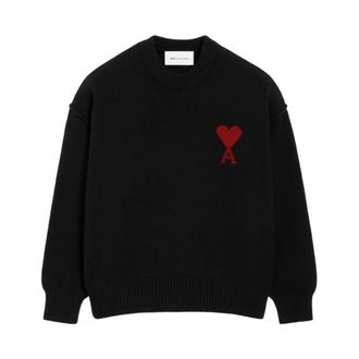 Ami Maglione De Coeur - - Knitwear - Uomo - Nero - XS