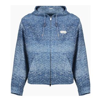 Dior Cotton Jacket With Lettering - male - Dior - Zip-throughs - Blue - S - Sweatshirts & Hoodies