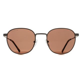 Lacoste Oval Unisex Semi Matte Gold Brown L251S Metal - One Size