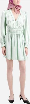 The Kooples Ruffle Mini Dress In Mint