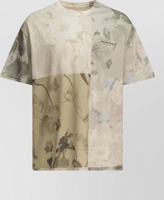 Maison Margiela crew neck t shirt floral patchwork