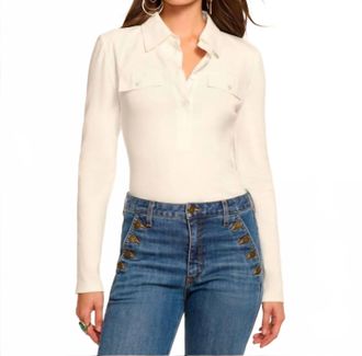 Ramy Brook Laurenza Combo Knit Long Sleeve In Ivory