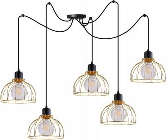 OEM L&aacute;mpara De Techo Colgante L&aacute;mpara De Ara&ntilde;a Dorada Loft