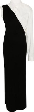 Maison Margiela single-sleeve maxi dress - women - Elastane/Cotton - M - White