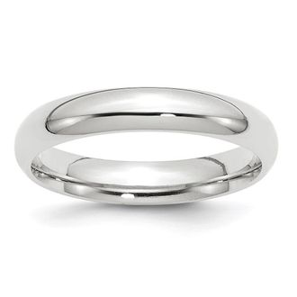 Diamond2Deal 14k White Gold 4mm Standard Weight Comfort Fit Wedding Band Ring