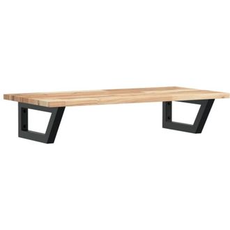 vidaXL Vidaxl - Estante De Lavabo De Pared Acero Y Madera Maciza De Acacia