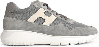 Hogan Interactive 3 Grey Suede Blend Sneakers