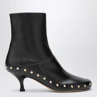 Chlo&eacute; Stivaletti Junie in pelle martellata neri