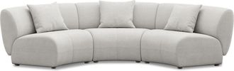 Castlery Auburn Armless Curve Sofa Customized, Performance Fleece, Medium Grey, Spill Resistant, Modular for Castlery Sofas