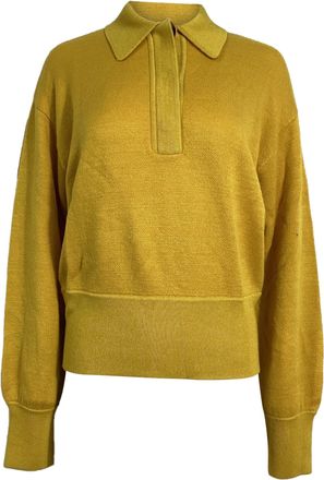 Isabel Marant Heron Polo Sweater in Yellow Wool