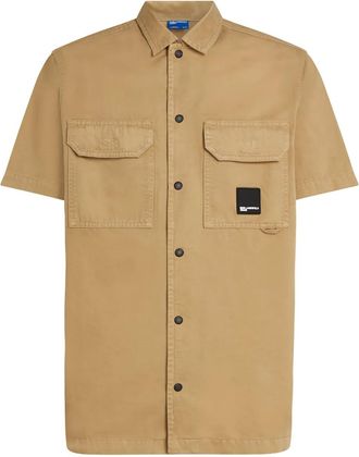 Karl Lagerfeld button-up shirt - men - Cotton - S - Neutrals