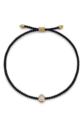 Monica Vinader Lab Grown Diamond Slider Bracelet in 18K Gold Vermeil /Diamond at Nordstrom
