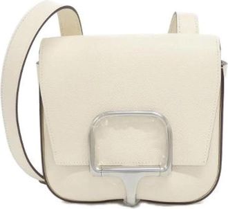 Herm&egrave;s Pre-owned Della Cavalleria Mini Epsom Schoudertas - Dames - Vintage Schoudertas - Beige - ONE Size - Leer - Vintage