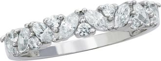 Savvy Cie Jewels Cubic Zirconia Eternity Band in White at Nordstrom Rack, Size 10