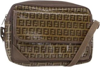 Fendi Pre-owned Cross Body Bags, female, Brown, Size: ONE SIZE Pre-owned Canvas Cross Body Bag