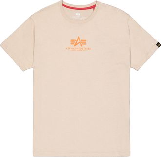 Alpha Industries T-Shirt ALPHA INDUSTRIES Basic T-Shirt ML, Herren, Gr. XXL, beige (organic beige), Obermaterial: 100% Baumwolle, Shirts T-Shirt
