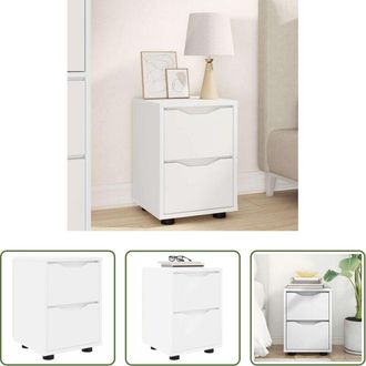 vidaXL Comodino in legno - Comodino Bianco 30,5 x 30 x 43 cm Legno multistrato