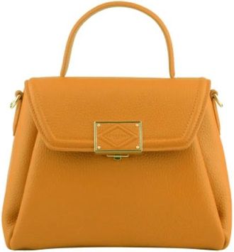 Pourchet Carat Petit Port&eacute; Main - Dames - Handtassen - Geel - ONE Size - Leer - Tassen