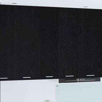 vidaXL vidaXL Armadio pensile Rovere Nero 30 x 31 x 100 cm Legno multistrato