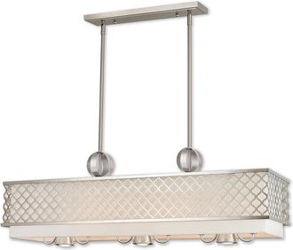 Livex Lighting Livex Arabesque 6 Light Bn Linear Chandelier