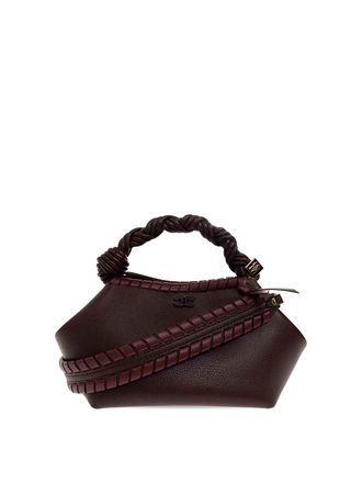 Ganni Small Bou Tress Bag In Grained Leather
