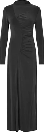 Sams&oslash;e & Sams&oslash;e Black Saandressa High Neck Ruched Maxi Dress