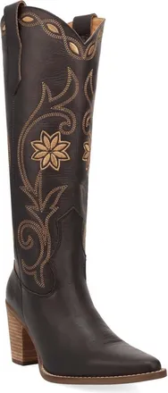 Dingo Miss Daisy Knee High Western Boot in Brown at Nordstrom, Size 6.5