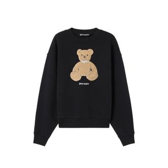 Palm Angels Textured Bear Graphic Sweatshirt