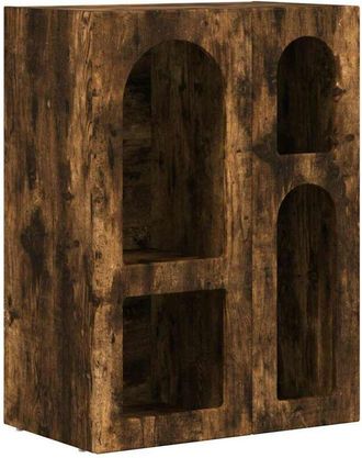 vidaXL Aparador Roble Ahumado 59 X 35 X 80.5 Cm Madera De Ingenier&iacute;a Vidaxl