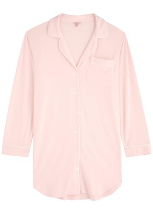 Eberjey Gisele Jersey Night Shirt Dress - Pink - L (UK14 / L)