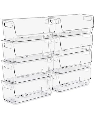 Sorbus Small Wide 8-Pack Stackable Storage Containers