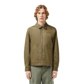 Lacoste Bomberjack met logo voor heren (Groen)