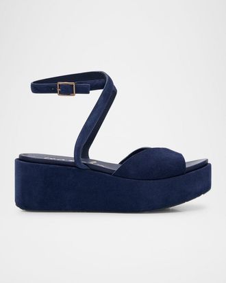 Pedro Garcia Nereida Suede Flatform Sandals