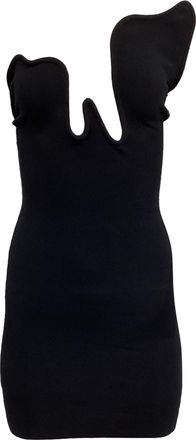 CHRISTOPHER ESBER Salacia Strapless Asymmetric Stretch-Knit Mini Dress in Black Viscose