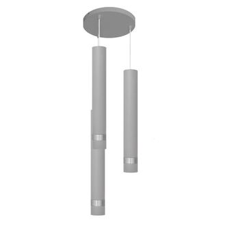 Netlighting Tuba Cluster Pendant Ceiling Light Grey Chrome 30cm