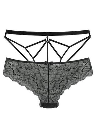 Lascana Womens 2 Pk Open Thongs in Black at Nordstrom, Size 6