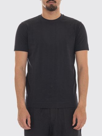Emporio Armani T-shirt a girocollo in cotone con logo all over