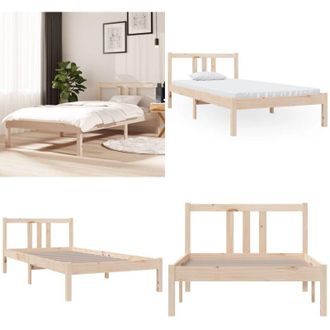 vidaXL Giroletto in Legno Massello 90x190 cm Single - Letto singolo - Giroletto in legno