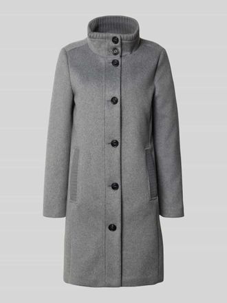 s.Oliver Red Label Slim Fit Mantel mit Woll-Anteil in Hellgrau Melange, Gr&ouml;&szlig;e 32